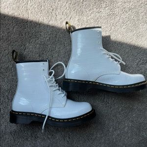 Dr Martens 1460 Croc-Embossed Patent Leather Boots